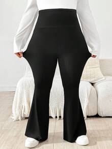 SHEIN Fall Clothes,Autumn Clothes,Maternity Autumn/Winter Clothes  Maternity Plus Size Casual Solid Color Flare Pants Maternity Pants Pregnancy Pants Plus Size Flare Pants Pregnancy Clothes Plus Size Bell Bottoms Bell Bottom Pants