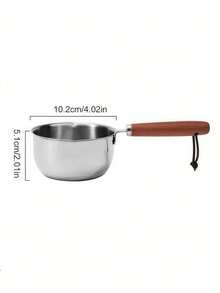 1 Nồi nấu sáp có tay cầm bằng gỗ, dung tích 10.14oz, dùng để rót sáp làm nến, trang sức, đồ thủ công DIY, khuôn sáp, dụng cụ gia đình (Không bao gồm thìa) - Nhiều màu - Xem 6