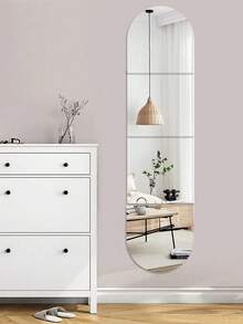 4 Pcs Shatterproof Full Length Acrylic Mirror - Unbreakable, Frameless Self-Adhesive, Acrylic Mirror Stickers Mirror Tile Set - Great For Bedrooms, Home Gyms And Closets - Easy To Install, Space-Saving Design, Wallpaper, Wallpaper Peel And Stick, Easy To Use, Not Easy To Damage Room Decor Home Decor Wall Decor Wall Stickers Wall Sticker Mirror Wall Wall Mirror Mirror For Room Bathroom Decor Living Room Decor - White - View 6