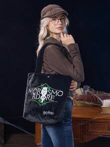 HARRY POTTER X SHEIN Bolso de mano para mujer - Negro - Ver 7