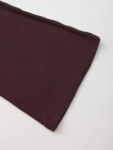 Chiquease 2025 Autumn New Arrival Women's Caramel Brown Ribbed Pants - Stretchy Ribbed Texture Fabric (Non-Stuffy & Skin-Friendly), Mid-Rise Slightly Flared Fit (Figure-Flattering, Hides Excess Fat), Practical Style For Wearing Alone In Early Autumn / Pairing With Boots In Late Autumn - Brown - View 8