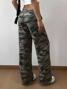 SHEIN Tween Girls' Casual Drawstring Waist Loose Sweatpants, Back-To-School, Cool Basics, Versatile Daily Wear Winter Fall Festival, Halloween, Christmas, New Year, Christmas Gift Great For Casual & Daily Wear & School Daily - Multicolor - View 2