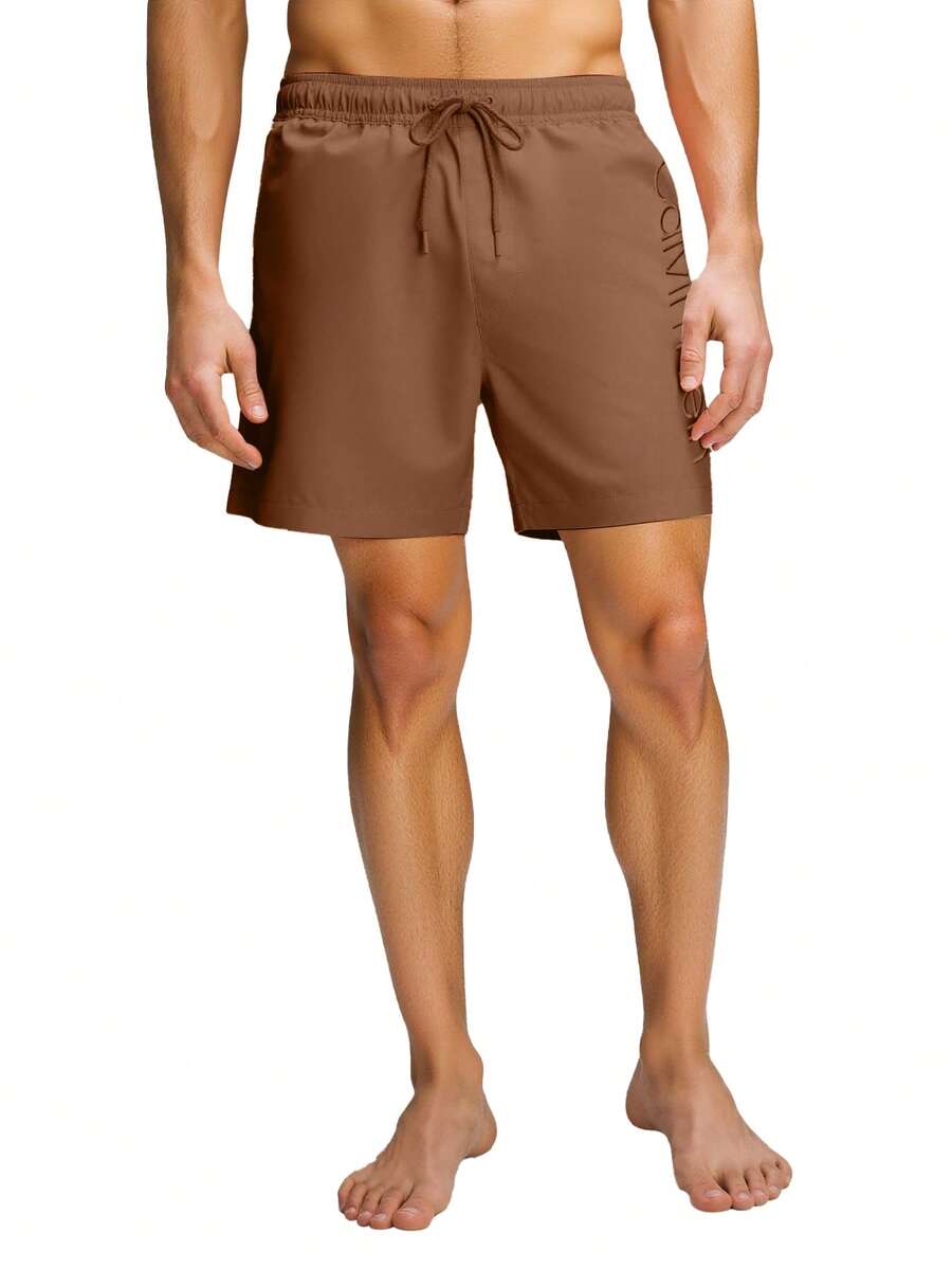 Calvin Klein Men's Swim Shorts Timber - Brown - View 1