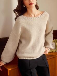 Vintamour Women's Crew Neck Bowknot Casual Sweater Winter Clothes For Women New Year Women's Clothes