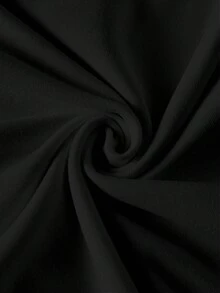 SHEIN Essnce Bộ đồ liền thân bó sát cổ vuông dài tay thời trang công sở thường ngày dành cho nữ cỡ lớn, mặc đi làm thường ngày, mặc đi làm chuyên nghiệp, mặc trong 2 mảnh, màu đen, đỏ tía, đỏ mỏ neo - màu đen - Xem 11