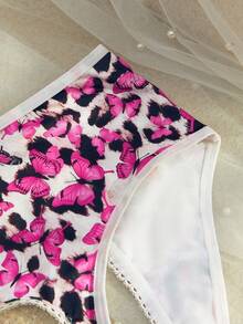 SpicyHot 1件豹纹蝴蝶镂空性感内裤 - 彩色 - 查看 8