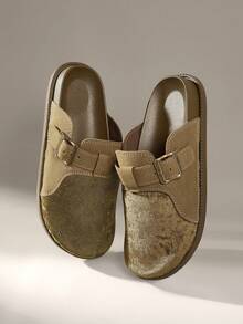 Solecia 女式复古扣带包头凉鞋，休闲度假风格 - 棕色 - 查看 6