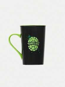 TEENAGE MUTANT NINJA TURTLES | SHEIN 400ml Cartoon Alphabet Printed Ceramic Mug (Microwave And Dishwasher Friendly) - Black - View 9