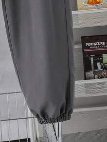 2件套休闲时尚简约印花慢跑裤套装，适合秋季日常通勤 - 彩色 - 查看 4