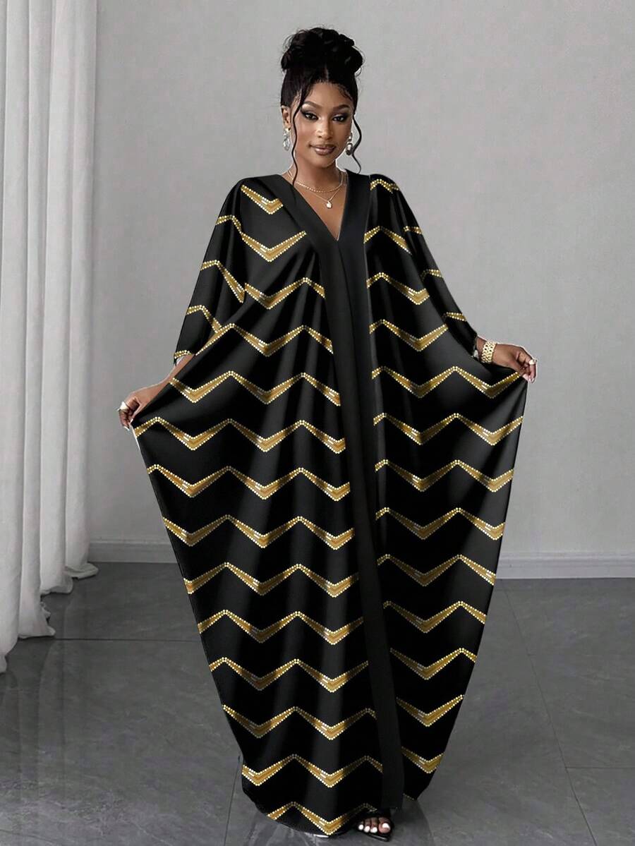 Maweii 女式条纹蝙蝠袖连衣裙，适合毕业季、返校派对、约会和日常穿着等各种场合。款式多样，涵盖时尚、优雅、休闲、性感和街头风。适合秋季、冬季、春季、夏季、春秋两季、秋冬两季。短袖连衣裙、休闲连衣裙、派对连衣裙。 - 彩色 - 查看 1