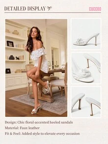 CUCCOO CHICEST Women's High Heel Sandals For Summer Graduation Heels Prom Heels Vacation Shoes Summer Elegant Sandals Spring Shoes Spring Break Easter