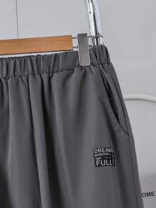 2件套休闲时尚简约印花慢跑裤套装，适合秋季日常通勤 - 彩色 - 查看 3