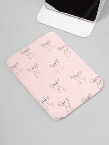 ROMWE Kawaii 极简主义风格梳妆镜，粉色 3D 蝴蝶结装饰梳妆镜，便携礼物，花朵图案编号 1383074