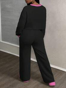 Slaydiva 女士秋装/女士冬装/Y2K 服饰/街头潮流/女士两件套/返校季/休闲街头/嘻哈风/宗教信仰/基督/十字架与火焰图案 - 彩色 - 查看 2