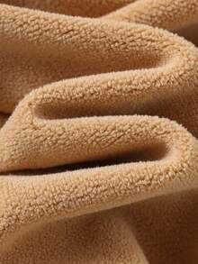 Cozy Pixies Bộ 3 áo liền quần cổ tròn tay dài dệt kim mềm mại màu trơn cho bé trai, lót lông giữ nhiệt, thích hợp cho mùa đông - Màu be - Xem 7