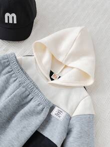 Cozy Pixies 2件套男婴柔软针织连帽卫衣和松紧腰慢跑裤套装 - 彩色 - 查看 4