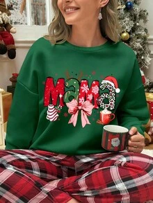EMERY ROSE Christmas Mama Shirt Mama Claus Sweatshirt Merry Christmas Sweatshirt Christmas Shirt Christmas Gift For Mama Christmas Mama Sweatshirt