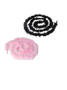 1pc 2M Feather Cord Ribbon, Beautiful Decoration For DIY Crafts, Christmas, New Year Accessories - Multicolor - View 22