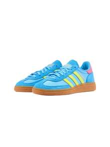 Adidas Handball Spezial 女士休闲运动鞋 蓝色 JH5658 - 天空之光/太陽黃/亮粉 - 查看 2