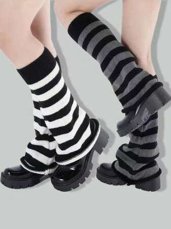 Kawaii 3 pares de calentadores de piernas para mujer