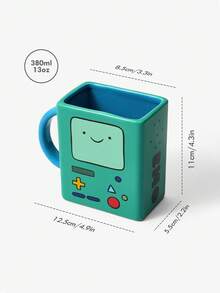 ADVENTURE TIME X SHEIN 380ml 可爱视频游戏控制器陶瓷杯，礼品 - 水鴨藍 - 查看 4