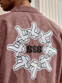 Manfinity VCAY Men's Casual Loose Fit Short Sleeve Woven Shirt, Fashionable Daily Wear