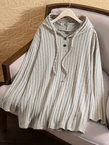 Rusticease 大码女式秋冬乡村休闲长袖纯色卫衣，秋冬外出，2025新款，连帽上衣，简约时尚，适合日常穿着，圣诞节，新年，舒适透气 - 杏色 - 查看 8