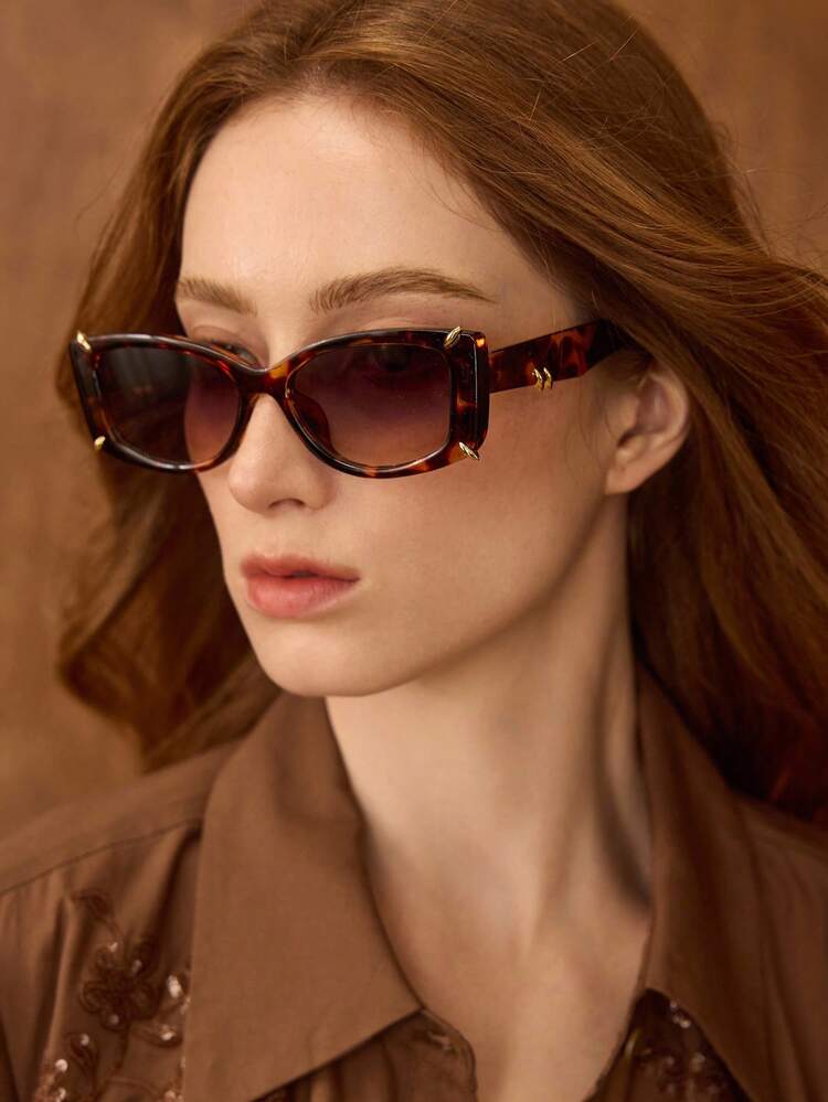 Women's Retro Casual Leopard Print Frame Glasses