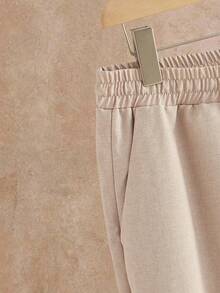 HIMLAND Set de 2 piezas de camisa y pantalón casual de bolsillo de unicolor de franela y lino para hombre, ropa de otoño