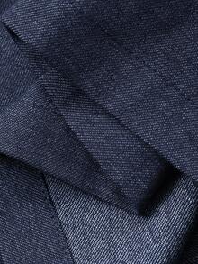 DAZY Women's Asymmetric-Shoulder Loose Cropped Denim 2 Pieces Set - Dark Wash - View 7