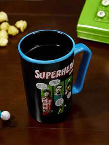 THE BIG BANG THEORY X SHEIN 400毫升带柄陶瓷杯（可放入微波炉和洗碗机） - 黑色 - 查看 7