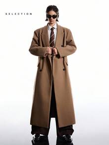 LYSMO Bộ sưu tập 2025 Áo khoác ngoài nữ tối giản phong cách Thu/Đông mới, Giáng sinh - màu đen - Xem 5