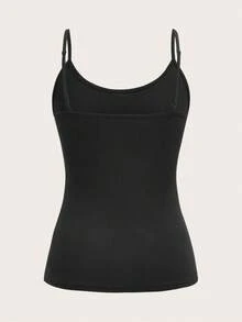 SHEIN EZwear Bộ 4 áo ba lỗ đơn giản, thoải mái, tối giản dành cho nữ, thích hợp cho mùa hè - Nhiều màu - Xem 8