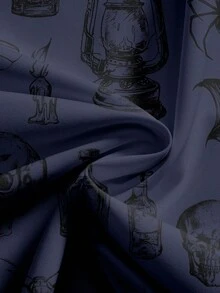 ROMWE Goth Damen Große Größen Boho Hexen Dunkel Vintage Spinnen Labor Skelett Flügel Blaue Herbst Hose