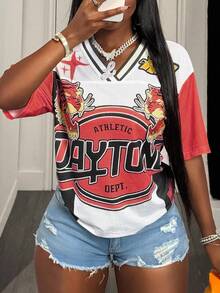 BamGleam Women's Short Sleeve V-Neck T-Shirt, Fashionable For Summer