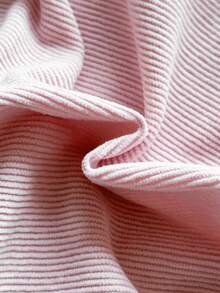 SHEIN Vintaside Kids 1 pièce Top polyvalent confortable et décontracté pour tout-petites filles, style coréen avec col à revers, broderie 3D en velours, manches longues, convient pour le port quotidien au printemps, à l'automne et en hiver