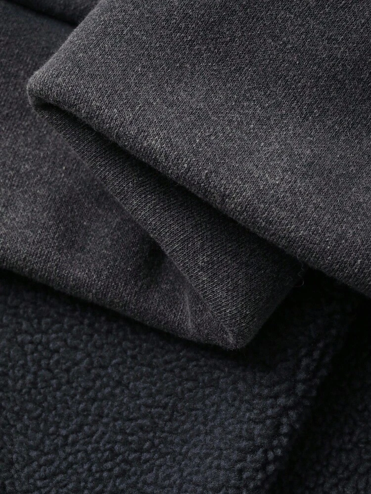 Women's Loose Casual Street Letter Print Fleece Sweatshirt, Autumn/Winter