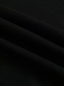 EMERY ROSE 家庭圣诞节 2025 节日图案 T 恤 - 休闲圆领，涤纶针织面料，常规版型，四季皆宜，2025 年圣诞节家庭衬衫，匹配的回忆设计 - 黑色 - 查看 4