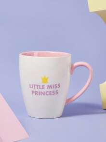 Mr Men Little Miss X SHEIN 500ml Ceramic Cartoon And Heart Print Mug - Multicolor - View 5