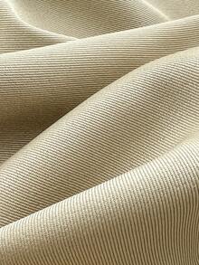 Celisse 女式翻领撞色格子长款风衣 - 卡其色 - 查看 8