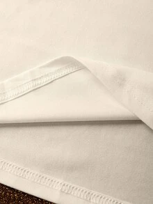 EMERY ROSE Christmas Elements Retro Print Casual Plus Size T-Shirt - Beige - View 6