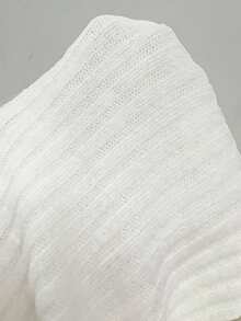 SHEIN Unity Women's Dropped Shoulder Long Sleeve V-Neck Casual Sweater With Textured Fabric, Autumn/Winter