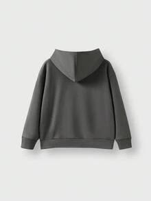 JNSQ Tween Boy Oversized Hoodie, Funny Number Print Long Sleeve Thick Fleece Sweatshirt, Suitable For Autumn, Winter Daily Wear, Outdoor Activities, Vacation, Streetwear, Party And Casual