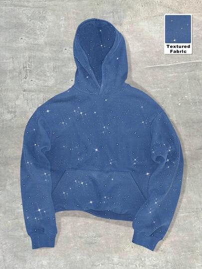 Street Life Men's Autumn Shiny Long Sleeve Pocket Casual Hoodie