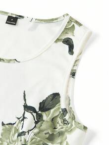 Ellevyn 2 Stücke/Set Elegantes Damen Bodycon Kleid mit Blume Muster und rosa Strickjacke mit Halbarm, geeignet für Dates, den Arbeitsweg und den Alltag