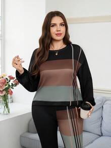 SHEIN LUNE 大码返校装女装秋季女装复古女装商务休闲女装曲线返校节老钱风格女装两件套 - 黑色 - 查看 7