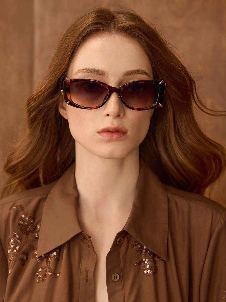 Women's Retro Casual Leopard Print Frame Glasses