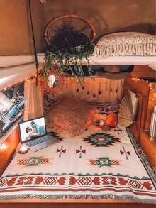 Cirelle Picnic Mat Moisture-Proof Pad - Thickened Outdoor Ground Sheet, Camping Bohemian Style Blanket - Multicolor - View 7