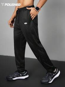 Acti Log 男士修身褶皱运动裤 - 黑色 - 查看 1