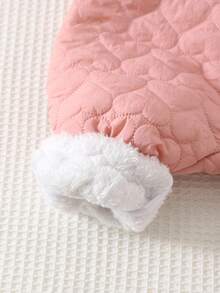 Cozy Pixies Bộ đồ liền thân dài tay có mũ lót giữ nhiệt cho bé gái, thoải mái và đa năng, thích hợp cho mùa đông, màu hồng Bộ đồ liền thân dài tay có mũ lót giữ nhiệt cho bé gái có mũ lót giữ nhiệt có mũ trang trí nơ, thoải mái và thích hợp cho mùa đông, màu hồng - Hồng - Xem 8